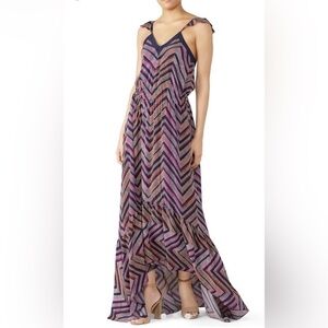 Ramy Brook Printed Silk Sheana Maxi Dress Size Small